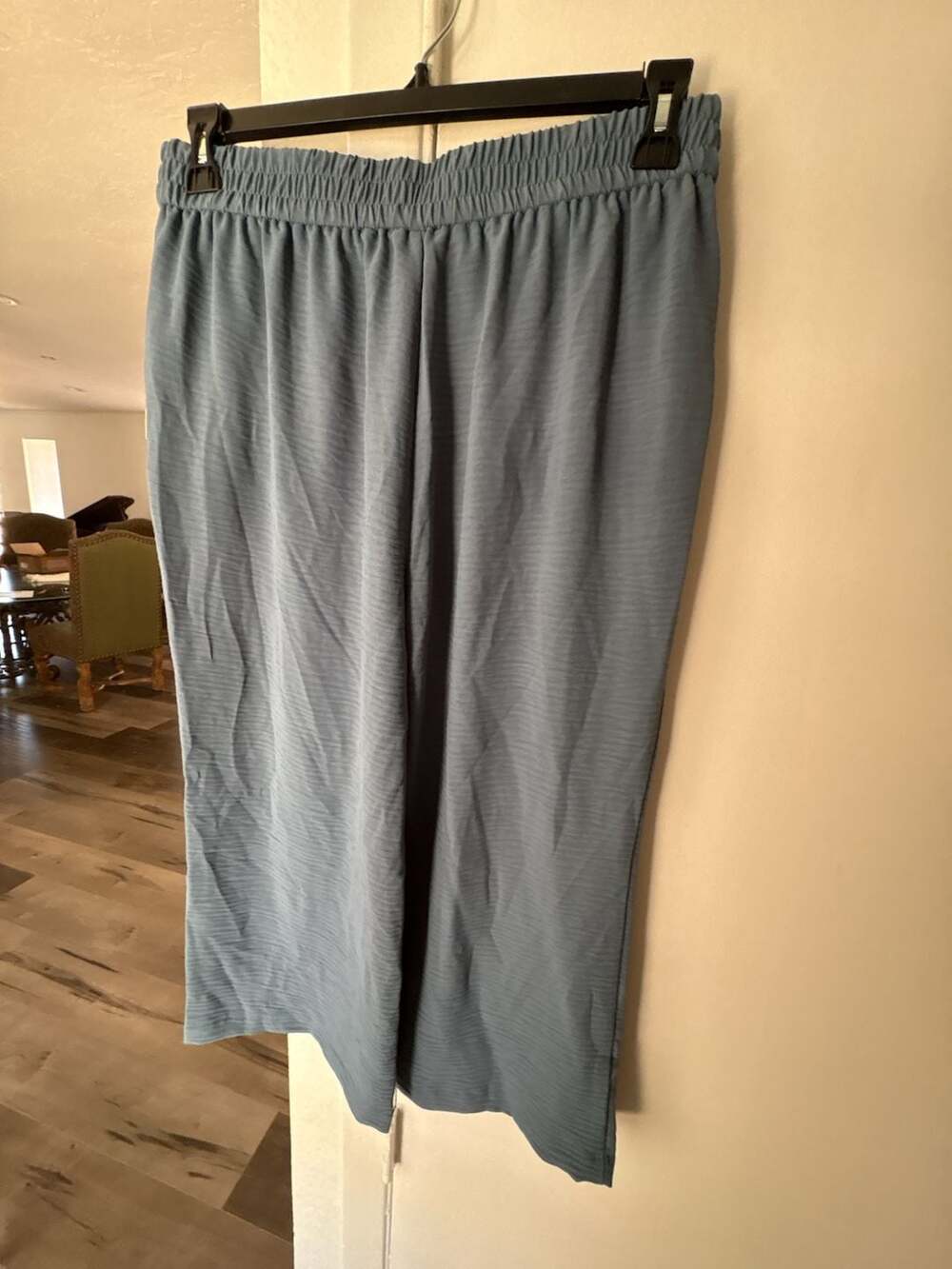 Michael Michael Kors Dk Chambray Drawstring Waist Wide-Leg Pants - Picture 6 of 7